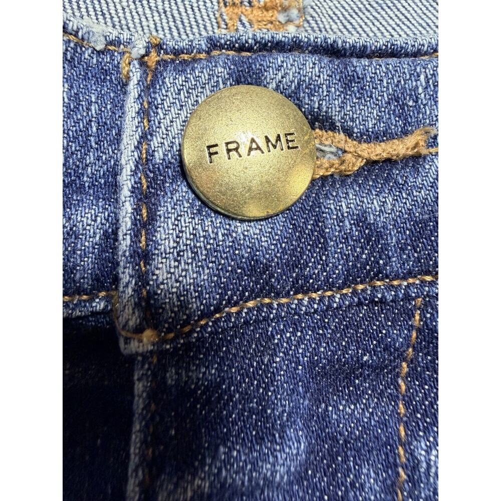 Frame Denim Women’s Blue Straight-Leg Jeans - Classic Indigo - Picture 4 of 9